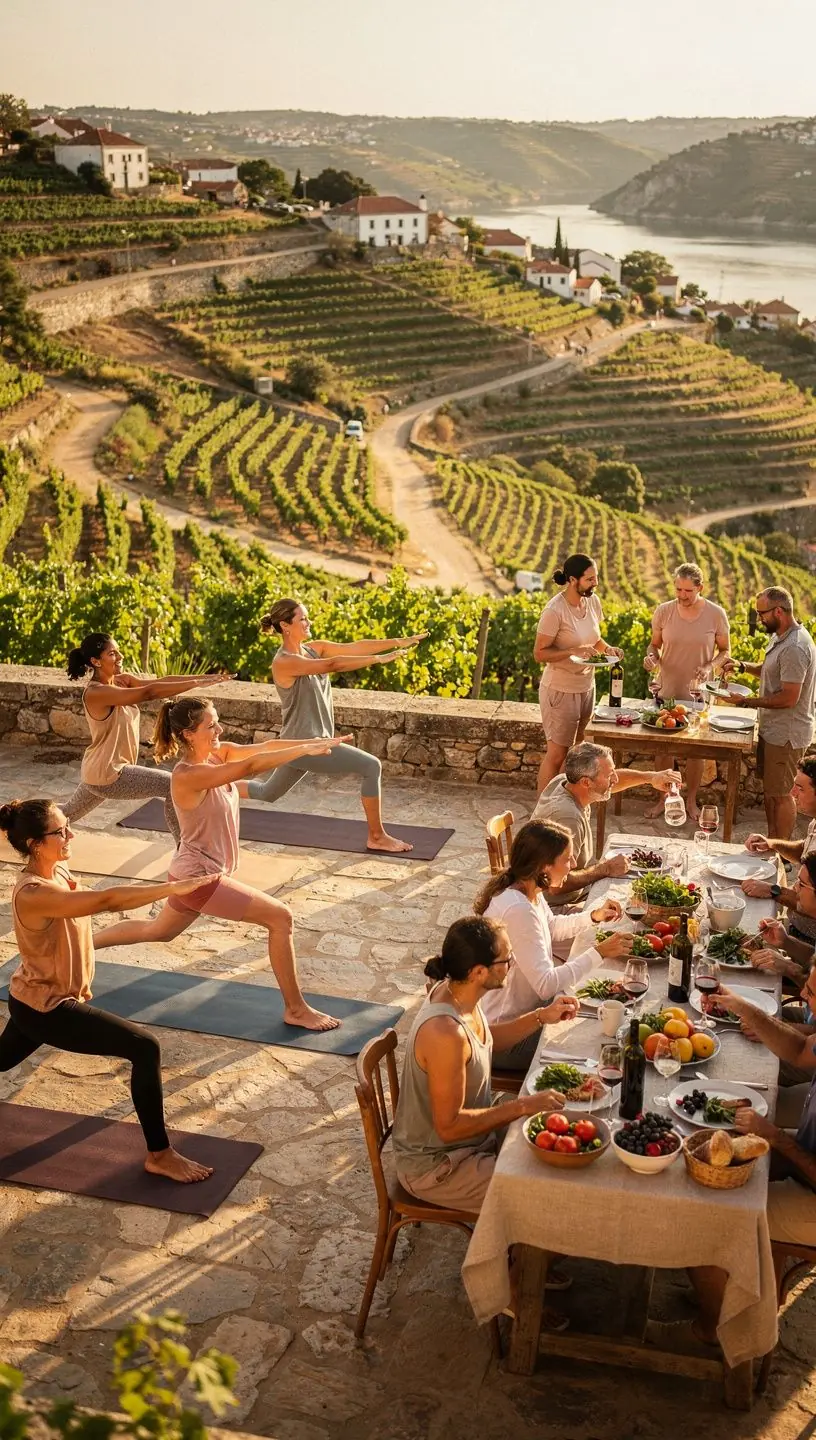 Mesa repleta de frutas frescas, vegetais coloridos e nozes saudáveis.